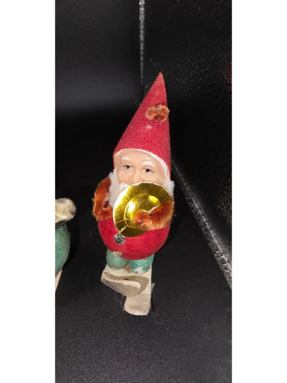Vintage Pixie Gnome Musician Skiers Christmas Decor Made in Japan